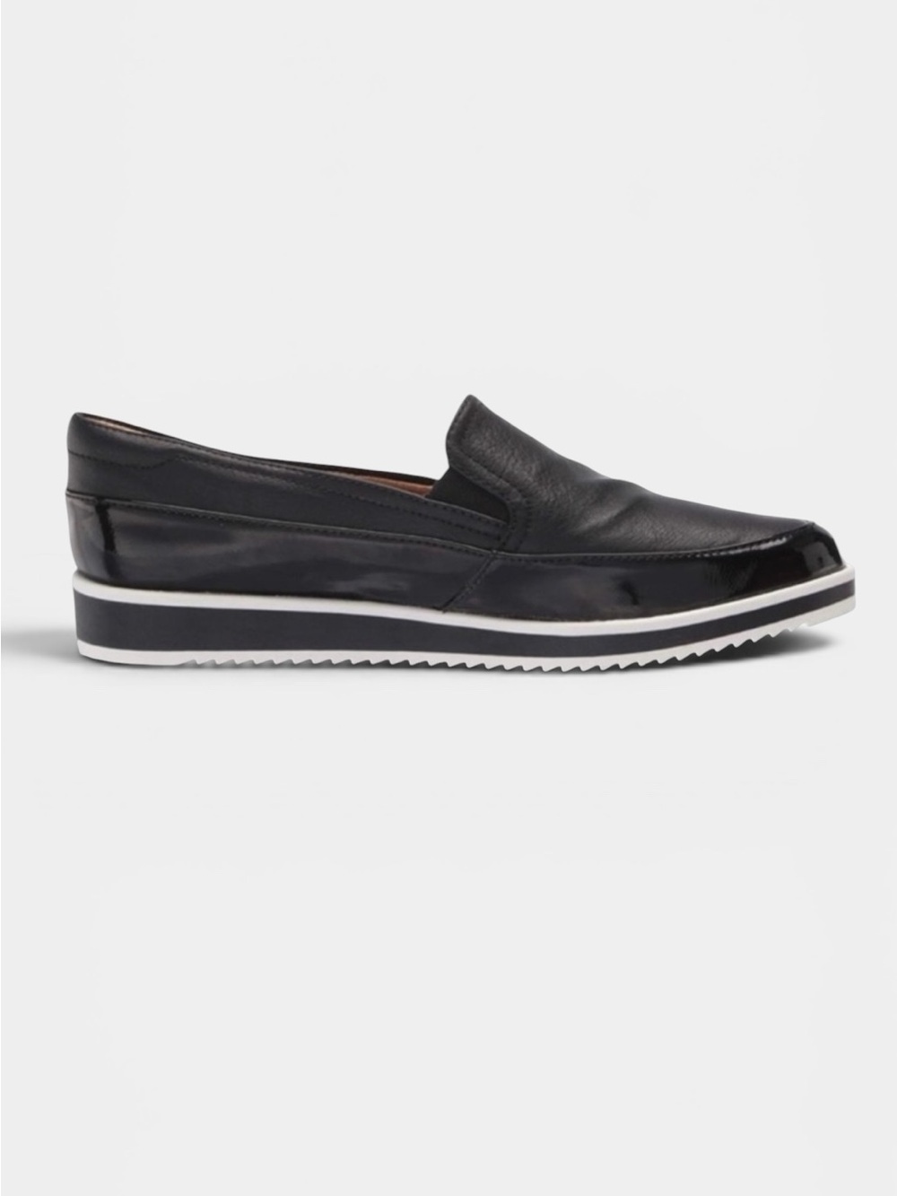 Naturalizer Rome Slip-On Loafers Black White Platform Comfort Shoes Size 6.5 NWT - Picture 3 of 8